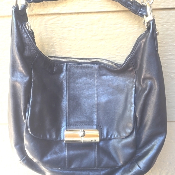 COACH Kristen Large Soft Black Leather Hobo Shoulder Bag L1026-16787 Crossbody - Picture 4 of 16